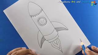 How to Draw a Rocket || Easy & Simple Drawing