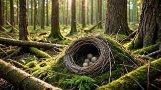 Building a Warm and Cozy Bushcraft Nest for Survival, a Vine House on an Old Tree, Catch and Cook