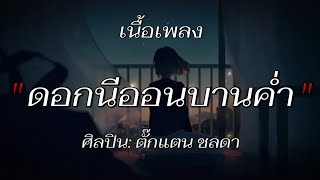 ดอกนีออนบานค่ำ - ตั๊กแตน ชลดา (เนื้อเพลง)