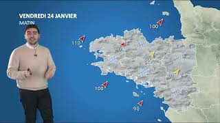 Bulletin météo pour le vendredi 24 janvier 2025