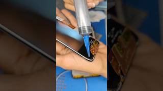 បិទកាវ ល្អជាមួយសារ៉ាង / Fill LCD glue to put to phone body frame #phonerestore