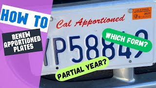 How To Renew California Apportioned Plates | Commercial Vehicle
