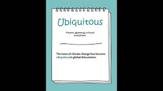 Ubiquitous |pronunciation| meaning| example