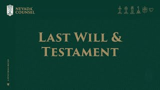 Last Will And Testament