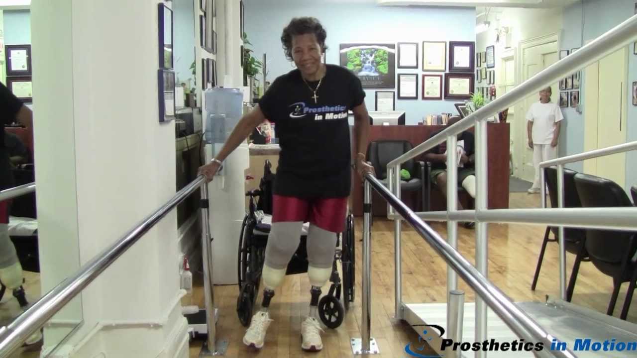 Bi-lateral Below The Knee Amputee Walks In Vacuum Prostheses For The ...