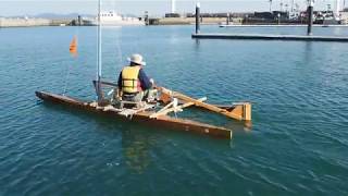 Tandem powerfin canoe first test-01