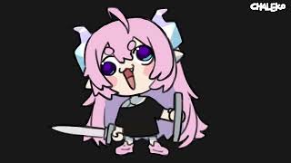 Chibidoki skeleton banging shield meme
