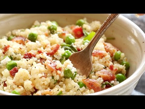 Recipe for garden vegetable salad with quinoa and herbs