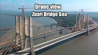 Drone view of Zuari Bridge Goa