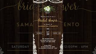 EaziInvites I Rustic Bridal Shower Invitation Template