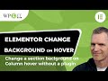 Elementor change Background on column hover