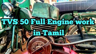 TVS 50 Full Engine Work In தமிழ் / Rockfort Motor Works