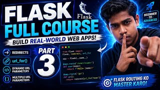 Flask Full Course Part 3 | Redirect(), url_for(), Dynamic URL Parameters Explained | Flask Tutorial