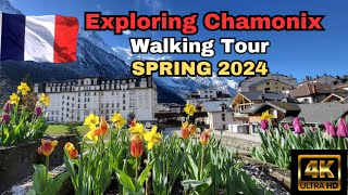Exploring Chamonix, France: A Stunning 4K Walking Tour of the French Alps! (PRINTEMPS 2024)