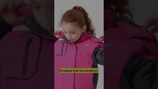 wantdo Girls' Waterproof Winter Coat Fleece Ski Jacket Hooded Snow Coat Warm Raincoat #viralshort