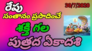 రేపు సంతానం ప్రసాదించే శక్తి గల పుత్రద ఏకాదశి//Putrada Ekadashi\u0026puja process//eswari vlog