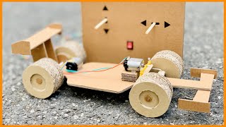 How to make a F1 RC car at home from cardboard – Remote Control Car - Amazing DIY toy