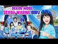 DOMINIQUE DARLEEN DEKOR MOBIL JADI SERBA BIRU😍!! MAMI BANTU SULAP SEMUANYA JADI BIRU😇 #trending