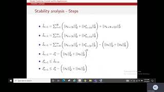 Stability & Constraints in Model Predictive Control (MPC)