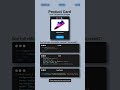 Product card css javasrcript short tutorial #coding #webdesign #css #shots