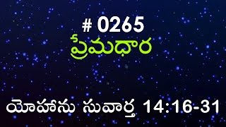 #TTB John యోహాను సువార్త  14:16-31 (#0265) Telugu Bible Study Premadhara