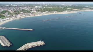 茨城の海　　平磯海岸〜阿字ヶ浦の空撮