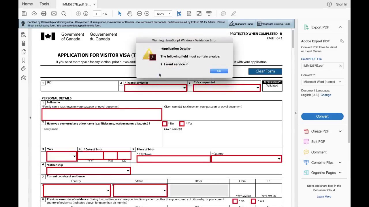 Imm 5257 Canada Visa Form Oplbang