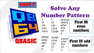 Number Pattern Printing Program in QBasic || Make Easy