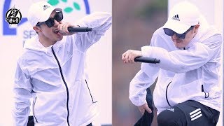 180318 스컬\u0026하하 하하 직캠 '부산 바캉스' Busan Vacance SKULL\u0026HAHA HAHA Fancam @서울국제마라톤 AFTER PARTY @잠실종합운동장 By 천둥