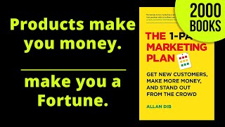 Products make you money. ______ make you a Fortune | The 1-Page Marketing Plan - Allan Dib