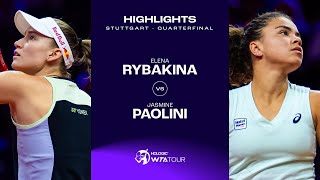 Elena Rybakina vs. Jasmine Paolini | 2024 Stuttgart Quarterfinal | WTA Match Highlights