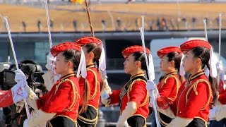 201501111横浜消防出初式2015 ＰＡＲＴ－１（横浜市消防音楽隊ポートエンジェルス１１９ドリル演技）