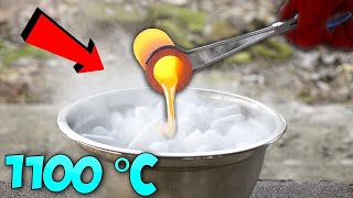 ドライアイスに１１００℃の溶岩を注いでみた。どうなる？