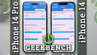 iPhone 14 PRO vs iPhone 14 - Geekbench GPU | Comparison BENCHMARK TEST | Apple Bionic A16 vs A15 ❗️