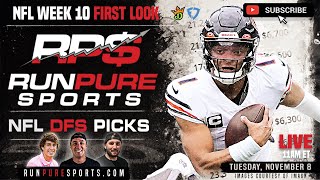 2022 NFL WEEK 10 DRAFTKINGS PICKS AND STRATEGY | NFL DFS FIRST LOOK