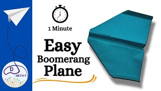 Best \u0026 Easy Boomerang plane ever I made 🪃✈️