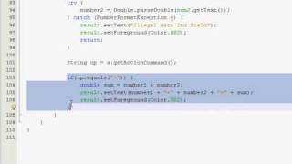 Java GUI Tutorial 15 - Simple calculator (Part 3 of 4)