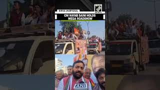 Haryana CM Nayab Singh Saini holds roadshow ahead of 2025 Municipal Elections in Sirsa