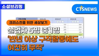 [소셜] 사회ㅣ실업자 5명 중 1명 ‘반년 이상 구직활동에도 여전히 무직’ (이한승)ㅣCTS뉴스