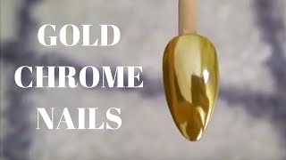 How to Gold Chrome Nails - Tutorial