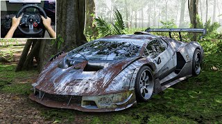 Rebuilding Abandoned Lamborghini Essenza SCV12  Forza Horizon 5 Logitech G29 Stering Wheel Gameplay