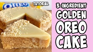 3-Ingredient Golden Oreo Cake tutorial #Shorts