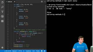 Using the JavaScript every Array Method