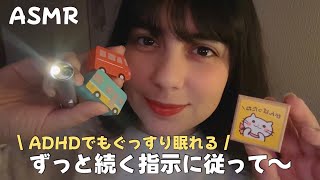 Japanese ASMR | ADHD can sleep soundly with constant instructions 😪💤 (light, questions, mouse sou...