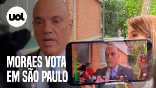Alexandre de Moraes, do TSE, vota em SP e diz: 'Peço ao eleitor que vote e volte pra casa'