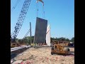 #cranefailure precast concrete wall installation|crane failure|