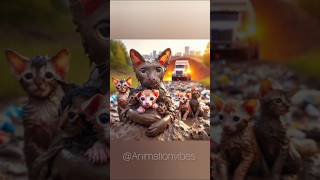 #Kitten mother save to her kids#kittycatanimation#catvideos#catlover#cuteanimal#2025