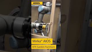 Sanding wood with a robotic sanding head - Mirka® AIOS