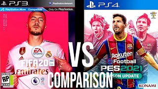 PES 21 PS4 VS FIFA 20 PS3 Comparison