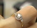 vr1066 0.90ct halo diamond engagement ring